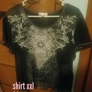 Black shirt with design
